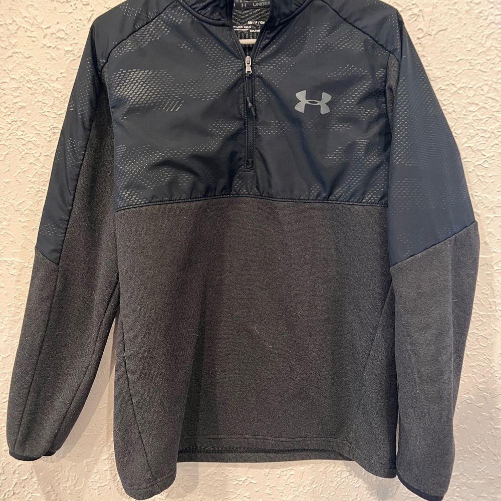 Under Armour Black and Gray Zip Up Sweater